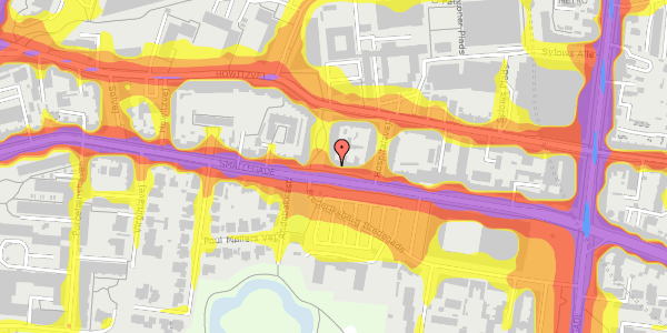 Trafikstøjkort på Smallegade 26A, kl. mf, 2000 Frederiksberg