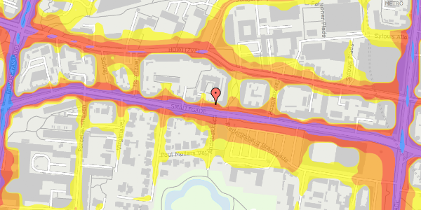 Trafikstøjkort på Smallegade 28, kl. , 2000 Frederiksberg