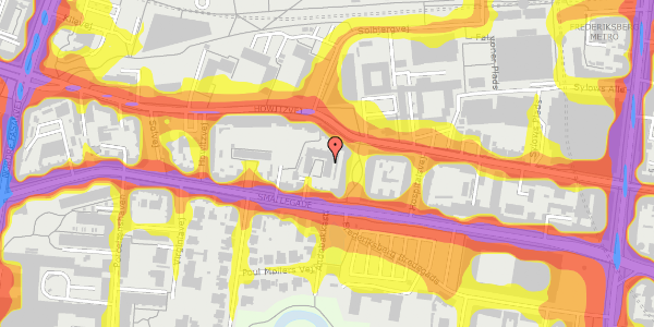 Trafikstøjkort på Smallegade 30B, st. , 2000 Frederiksberg