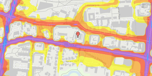 Trafikstøjkort på Smallegade 30G, 3. tv, 2000 Frederiksberg