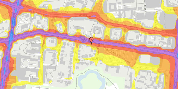 Trafikstøjkort på Smallegade 35, 1. , 2000 Frederiksberg