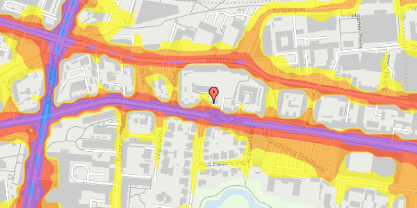 Trafikstøjkort på Smallegade 36A, st. 4, 2000 Frederiksberg