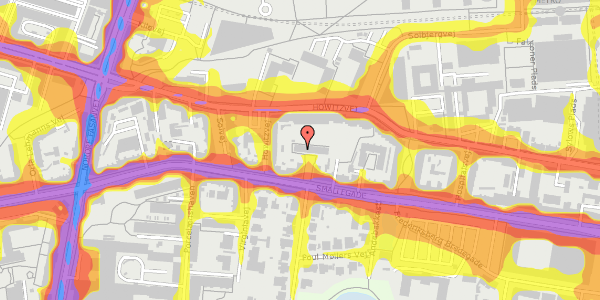 Trafikstøjkort på Smallegade 36D, 2. tv, 2000 Frederiksberg