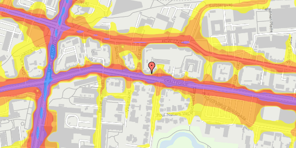 Trafikstøjkort på Smallegade 38A, 3. , 2000 Frederiksberg