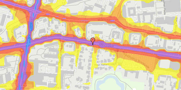 Trafikstøjkort på Smallegade 39, st. th, 2000 Frederiksberg