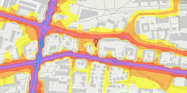 Trafikstøjkort på Smallegade 40A, 2. tv, 2000 Frederiksberg