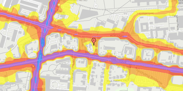 Trafikstøjkort på Smallegade 40B, st. th, 2000 Frederiksberg