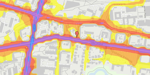 Trafikstøjkort på Smallegade 40, st. 1, 2000 Frederiksberg