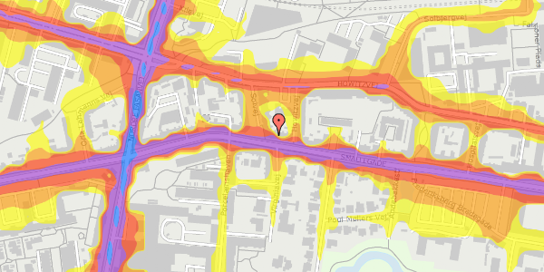 Trafikstøjkort på Smallegade 42, 2. th, 2000 Frederiksberg