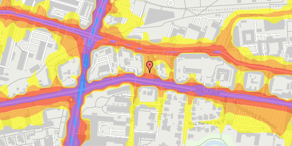 Trafikstøjkort på Solvej 1, st. 4, 2000 Frederiksberg