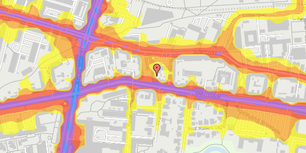 Trafikstøjkort på Solvej 2, kl. 2, 2000 Frederiksberg