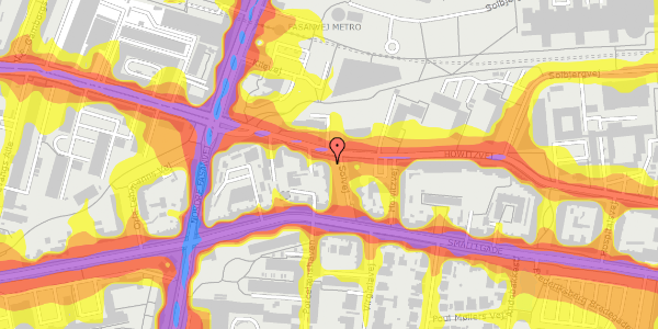 Trafikstøjkort på Solvej 7, 1. th, 2000 Frederiksberg