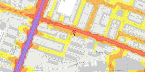 Trafikstøjkort på Sprogøvej 1, st. , 2000 Frederiksberg