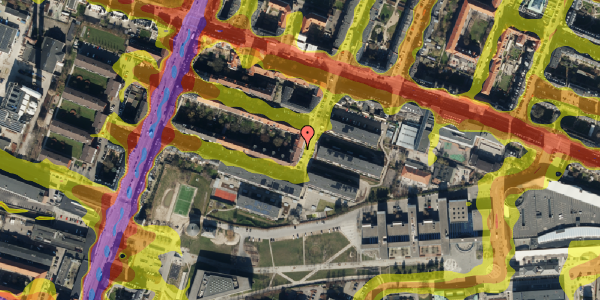 Trafikstøjkort på Sprogøvej 10, st. th, 2000 Frederiksberg