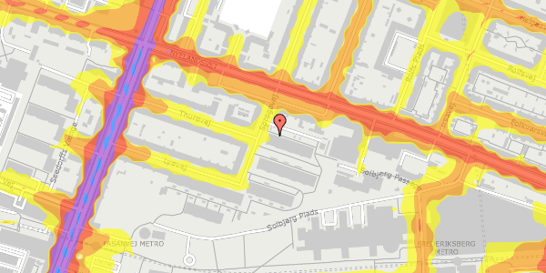 Trafikstøjkort på Sprogøvej 11, 1. mf, 2000 Frederiksberg