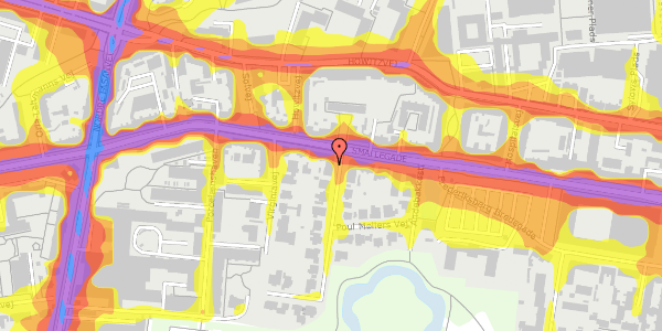 Trafikstøjkort på Steen Blichers Vej 2, 1. tv, 2000 Frederiksberg