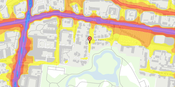 Trafikstøjkort på Steen Blichers Vej 12, 2000 Frederiksberg