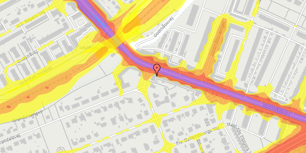 Trafikstøjkort på Stockflethsvej 38, st. 5, 2000 Frederiksberg