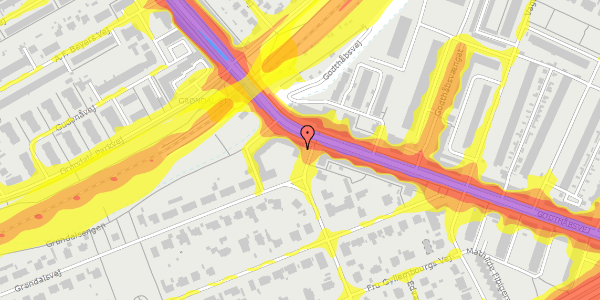 Trafikstøjkort på Stockflethsvej 39, 4. mf, 2000 Frederiksberg