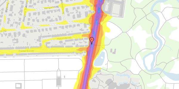 Trafikstøjkort på Søndre Fasanvej 22, 1. , 2000 Frederiksberg