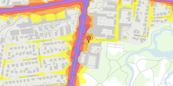 Trafikstøjkort på Søndre Fasanvej 27, 3. th, 2000 Frederiksberg