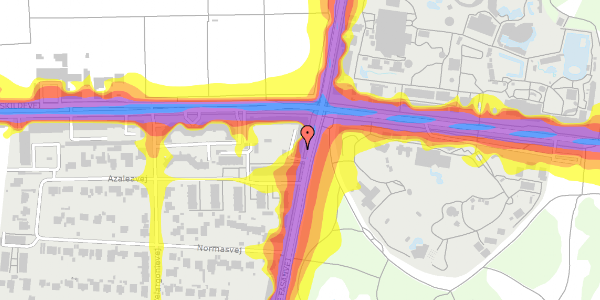 Trafikstøjkort på Søndre Fasanvej 42, st. 2, 2000 Frederiksberg