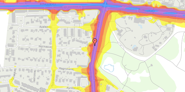 Trafikstøjkort på Søndre Fasanvej 58, st. , 2000 Frederiksberg