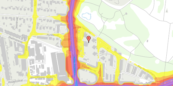 Trafikstøjkort på Søndre Fasanvej 87B, st. 2, 2000 Frederiksberg