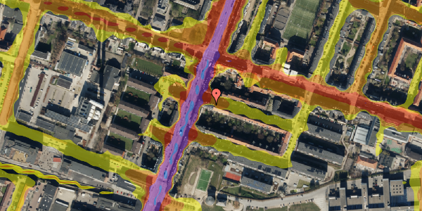 Trafikstøjkort på Thurøvej 4, 2. th, 2000 Frederiksberg