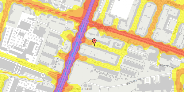 Trafikstøjkort på Thurøvej 8, 1. tv, 2000 Frederiksberg