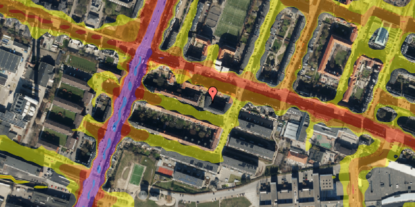 Trafikstøjkort på Thurøvej 17, 3. th, 2000 Frederiksberg