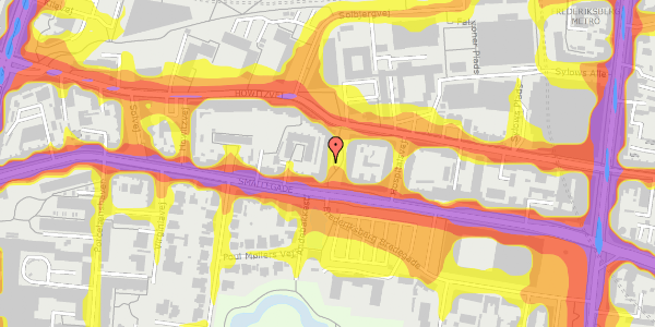 Trafikstøjkort på Ved Andebakken 3, st. tv, 2000 Frederiksberg