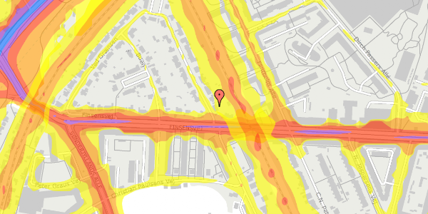 Trafikstøjkort på Ved Grænsen 6, 2000 Frederiksberg