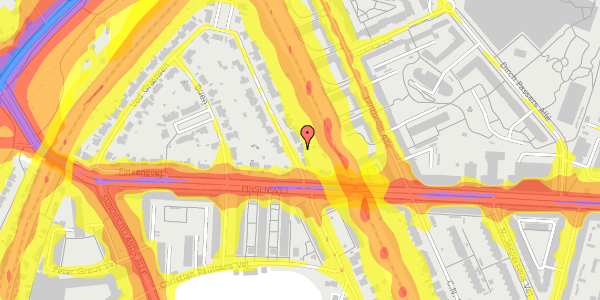 Trafikstøjkort på Ved Grænsen 8, 2000 Frederiksberg