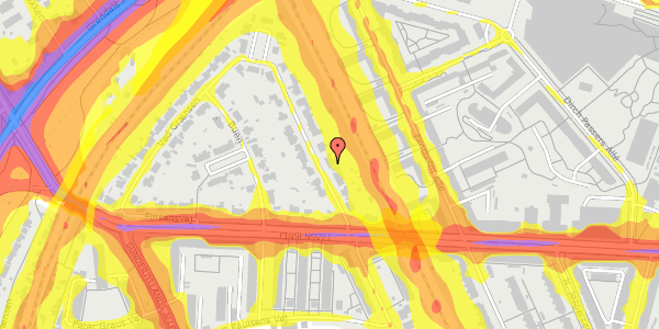 Trafikstøjkort på Ved Grænsen 14, 2000 Frederiksberg