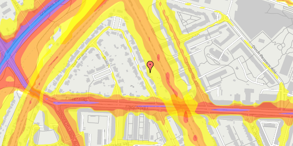 Trafikstøjkort på Ved Grænsen 16, 2000 Frederiksberg