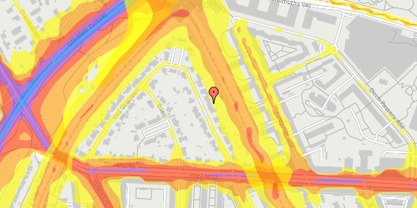 Trafikstøjkort på Ved Grænsen 24, 2000 Frederiksberg