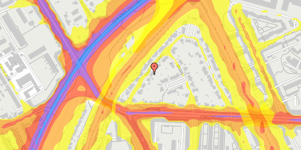 Trafikstøjkort på Ved Grænsen 45, 2000 Frederiksberg