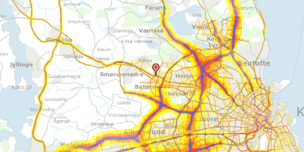 Trafikstøjkort på Bispevangen 18, st. c, 2750 Ballerup