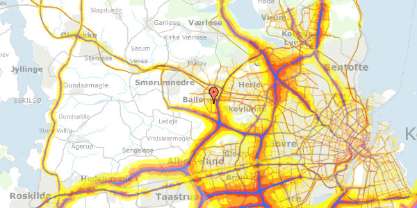 Trafikstøjkort på Bueparken 86, 2750 Ballerup