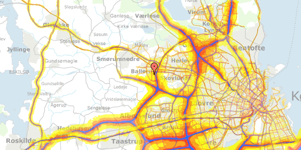 Trafikstøjkort på Bueparken 132, 2750 Ballerup