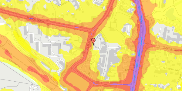 Trafikstøjkort på Bydammen 15, st. th, 2750 Ballerup