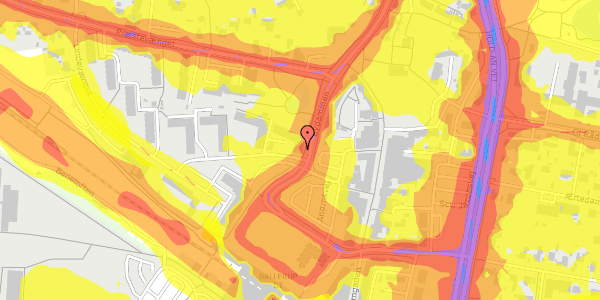 Trafikstøjkort på Bydammen 32, 2. th, 2750 Ballerup