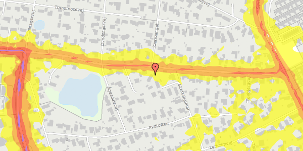 Trafikstøjkort på Egebjergvej 80A, 2750 Ballerup