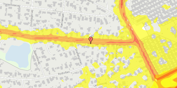 Trafikstøjkort på Egebjergvej 90, 2750 Ballerup