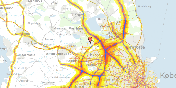 Trafikstøjkort på Egekrogen 12D, 3500 Værløse