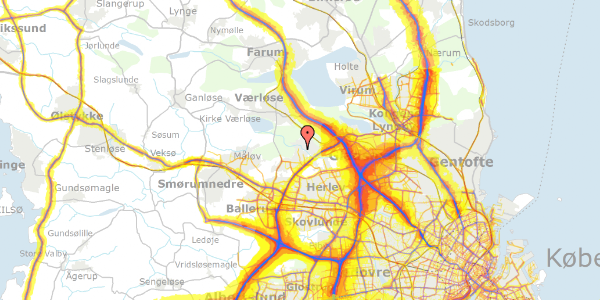 Trafikstøjkort på Egekrogen 16, 3500 Værløse