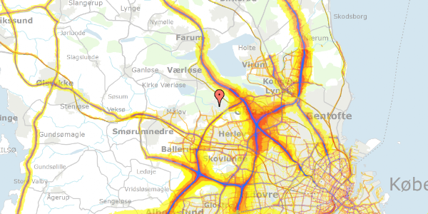 Trafikstøjkort på Egekrogen 20, 3500 Værløse