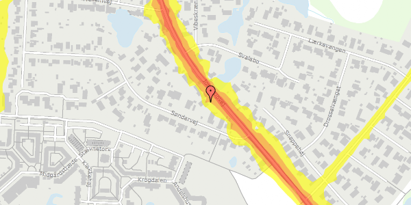 Trafikstøjkort på Jonstrupvej 201, 2750 Ballerup