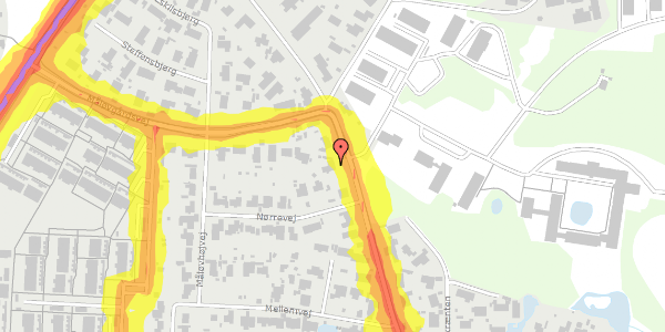 Trafikstøjkort på Jonstrupvej 231, 2750 Ballerup